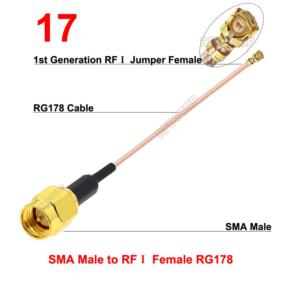 

Антенна Wi-Fi RFⅠ, 2 шт., водонепроницаемый разъем SMA для разъема uFL/MHF/IPX1, Женский кабель первого поколения RG178