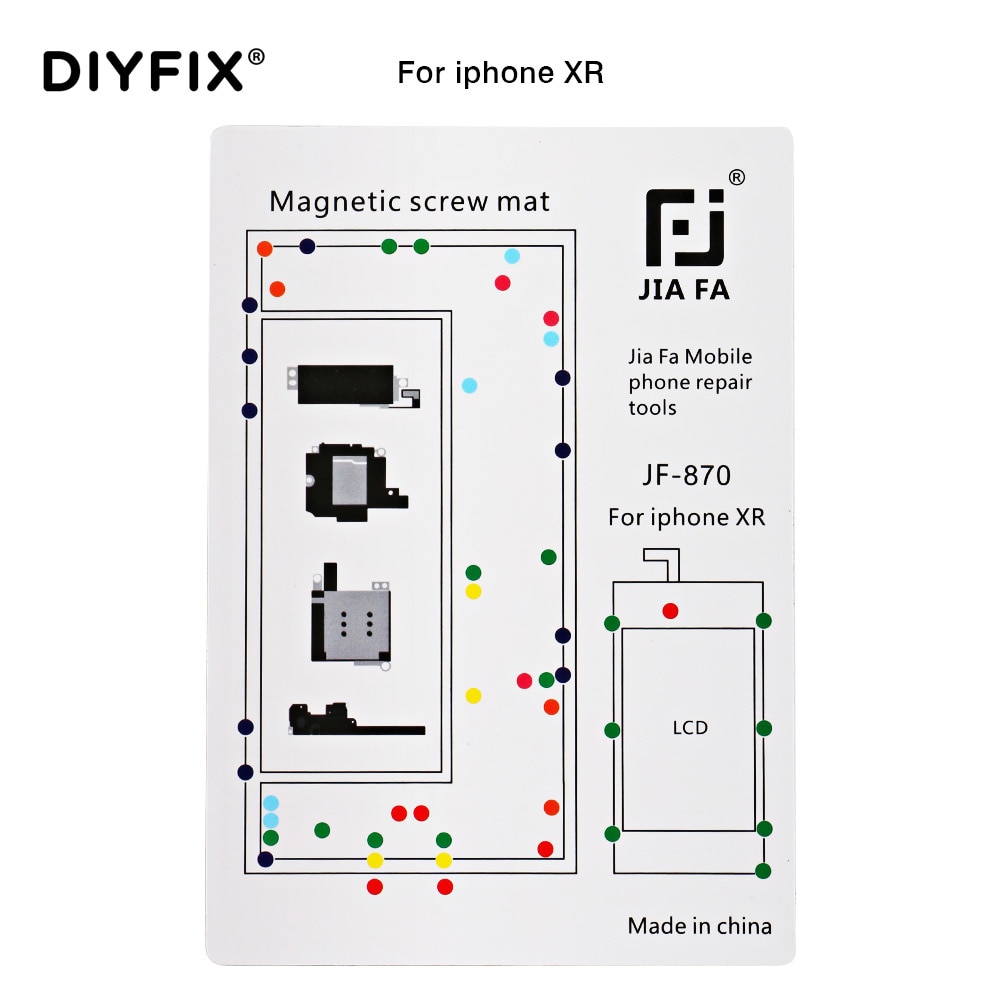

DIYFIX 1 шт. Магнитный винт коврик для iPhone X/Xs/XR/Max/Pro/11 винтовая прокладка Хранитель диаграмма мобильный телефон ремонт ручные инструменты