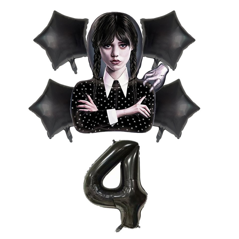 

Набор воздушных шаров Wednesday Addams 6 шт.