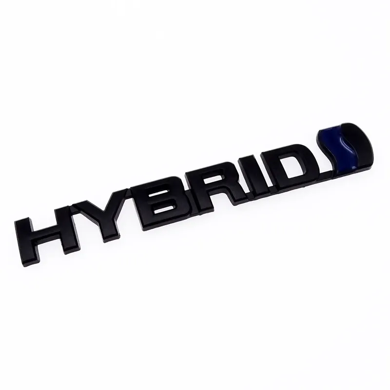

3- 3D наклейки с логотипом автомобиля HYBRID, металлическая эмблема, значок, наклейка, автоаксессуары для Toyota Prius Camry Crown Auris Rav4