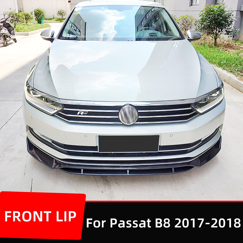 

Передний бампер для VW Passat B8 2017 18 19, спойлер для подбородка, сплиттер, диффузор, боди, защитный отражатель, черные аксессуары