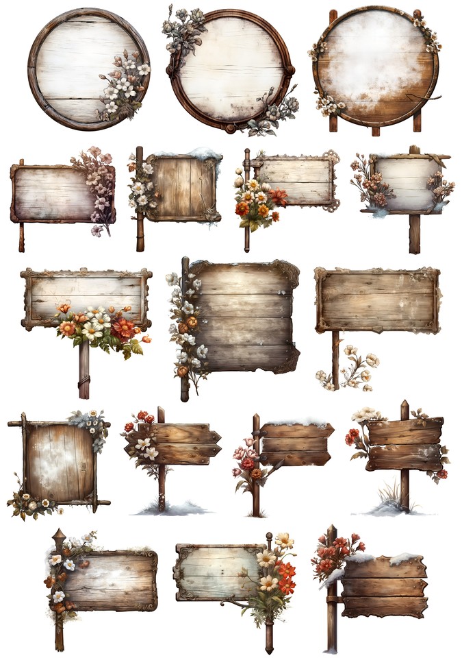 

Винтажные акварельные наклейки BLINGIRD для скрапбукинга