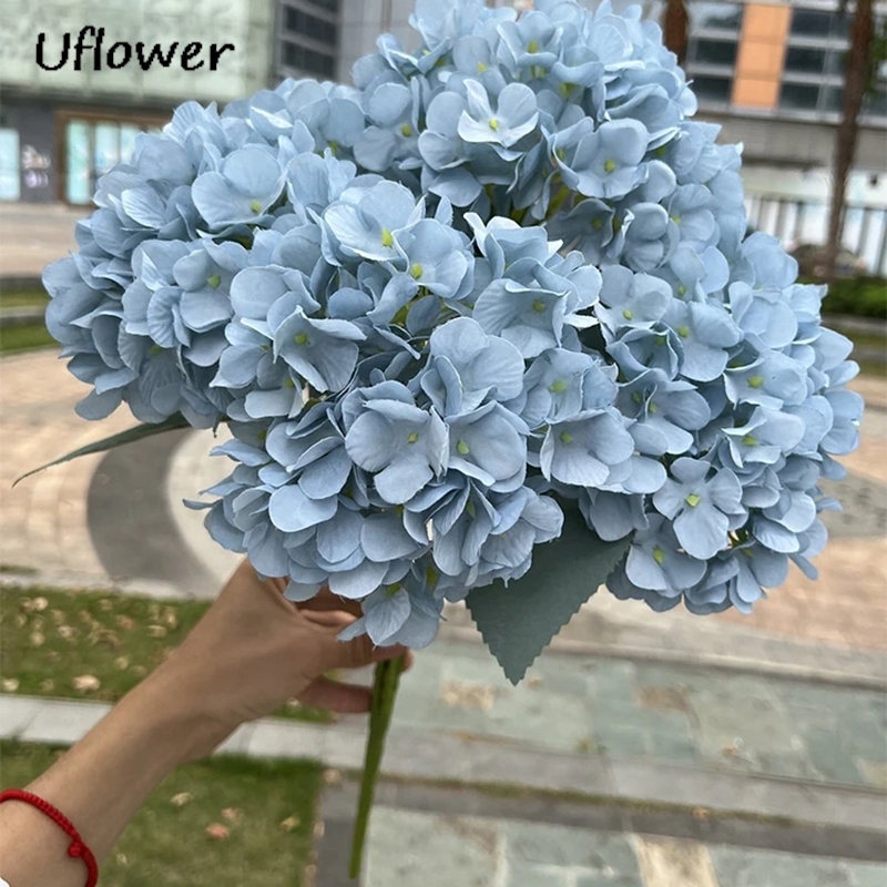 

Искусственные гортензии Uflower, 5 штук, белые, розовые, шелковые