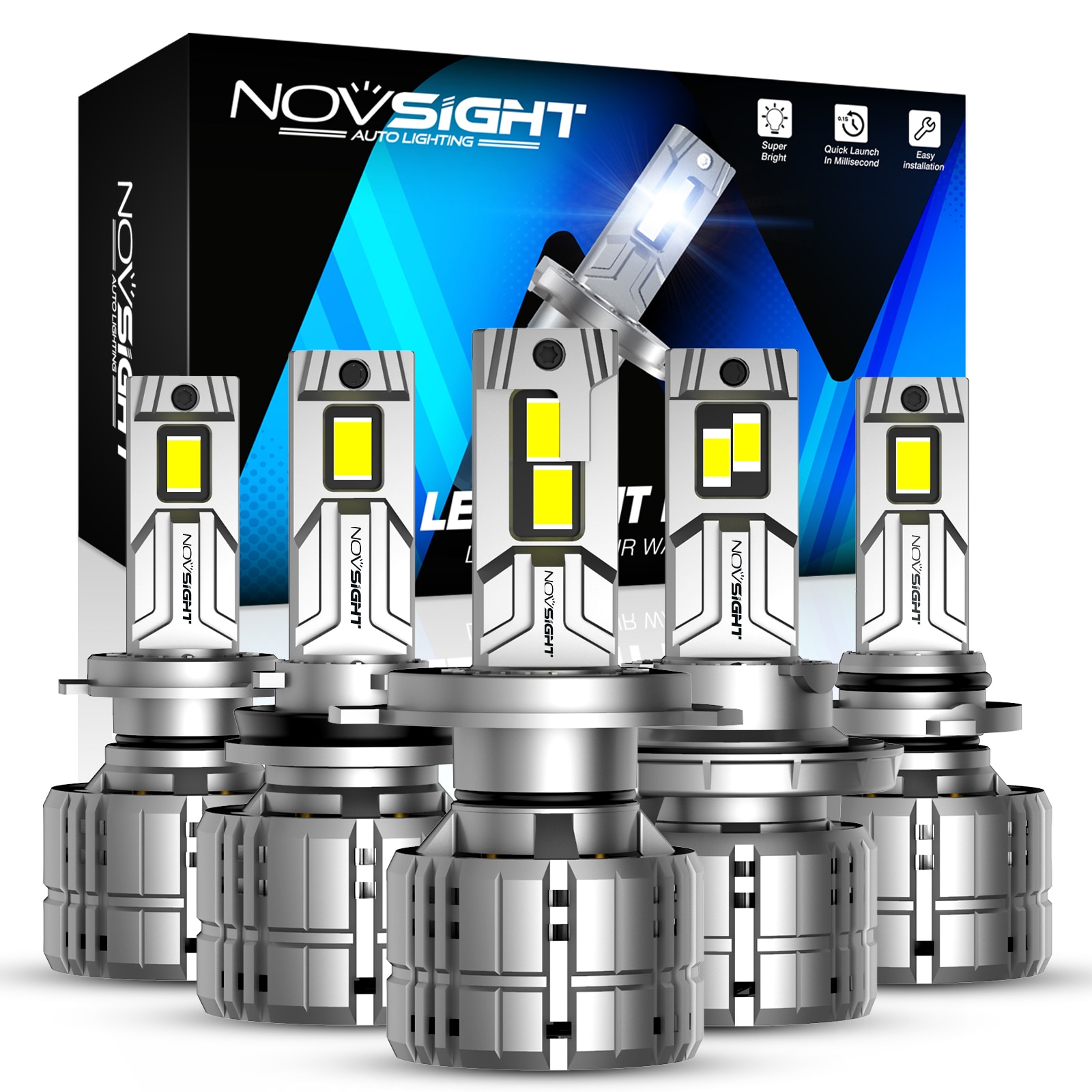 

NOVSIGHT N60 200 Вт 20000LM Супер Яркий H7 Светодиодный Canbus Автомобильные Фары Универсальные Лампы 6500K Белый Свет Для Ав...