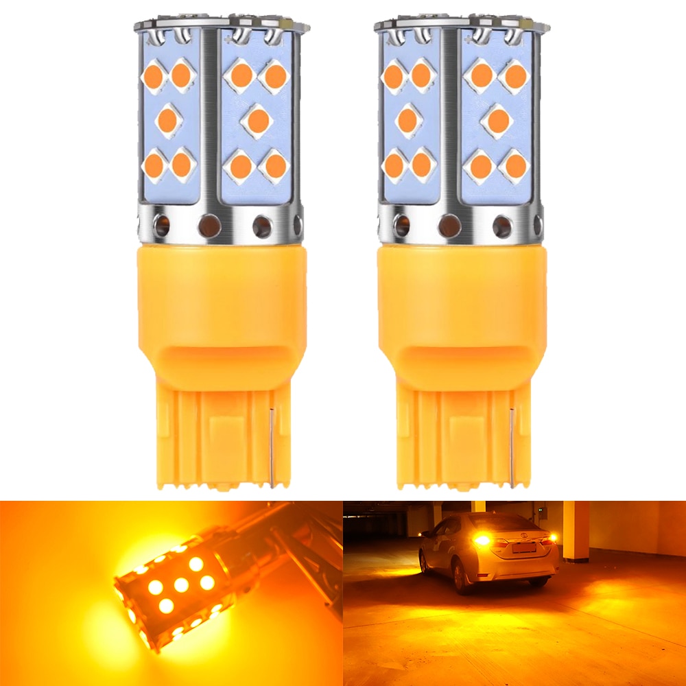 

2 шт. S25 1156 BA15S P21W Canbus BAU15S PY21W T20 7440 W21W WY21W светодиодные лампы 3030 без ошибок Canbus для ламп указателей поворота