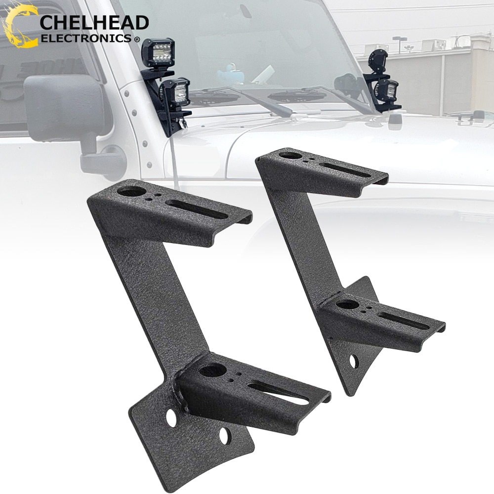 

для Jeep Wrangler JK 2007-2017 Led свет бар крепления кронштейн A-стойка боковое лобовое стекло капот внедорожные аксессуары