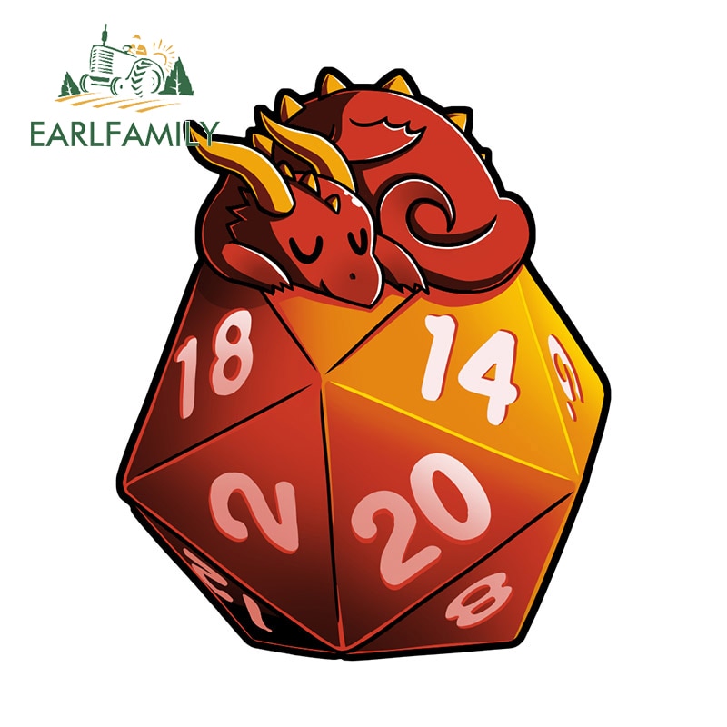 

EARLFAMILY 13 см x 10,8 см для игры в игральные кости DND Подземелья и Драконы автомобильные наклейки Солнцезащитная окклюзия наклейки с царапинами автостайлинг