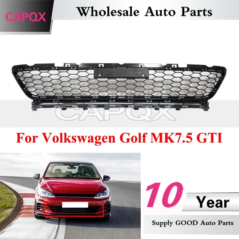 

Передний бампер CAPQX, нижняя решетка радиатора, решетка радиатора для Volkswagen Golf MK7.5 GTI 2018-2020 гоночных Грилей