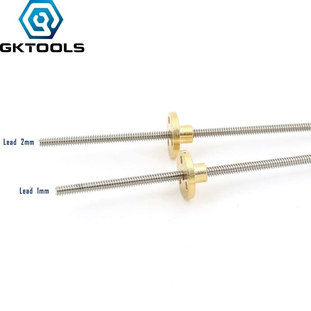

Трапециевидный винт GKTOOLS T4 из нержавеющей стали 150 мм с латунной гайкой