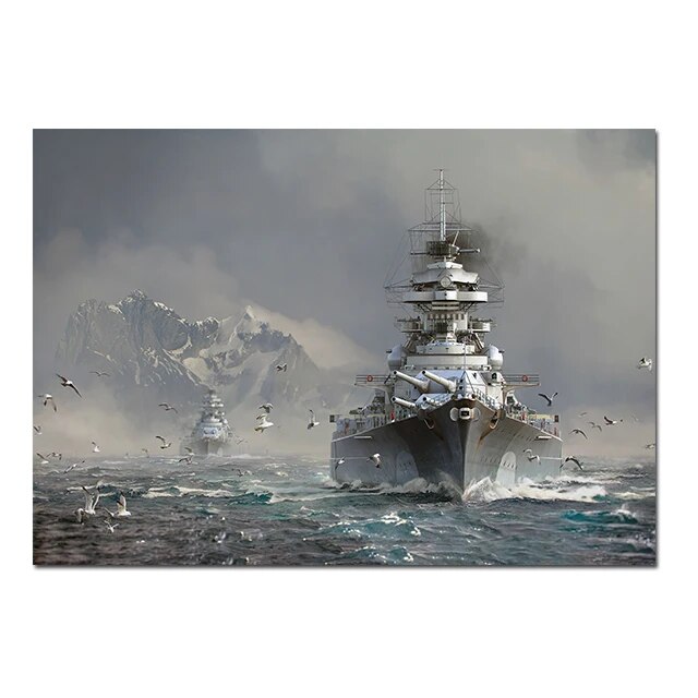 

Плакат World of Warships Bismarck на холсте