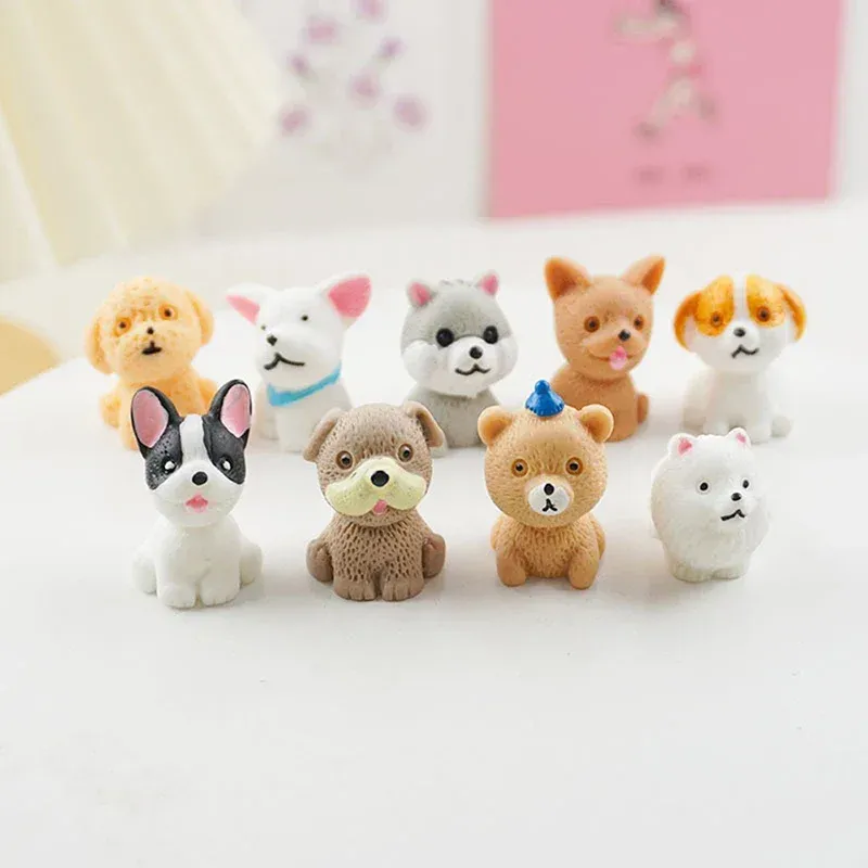 

Миниатюрные фигурки собак из полимера (9 шт.)