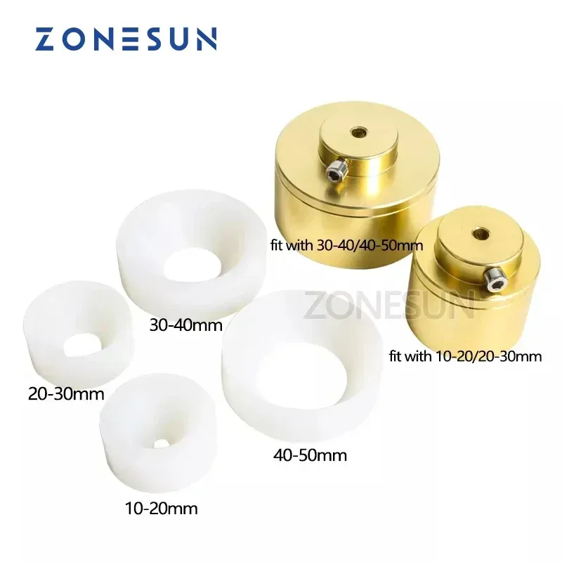 

Машина для укупорки ZONESUN, патрон, винтовой инструмент для укупорки, головка, машина для укупорки бутылок, патроны 10-50 мм, машина для скручивания золотого цвета