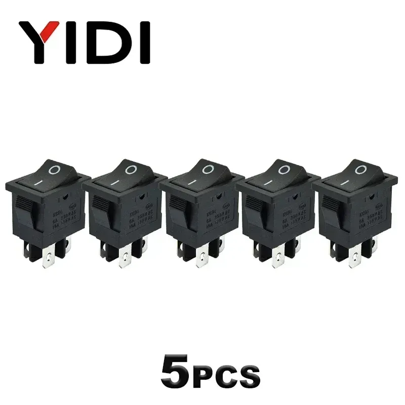 

5 шт./лот пластиковый светодиодный кулисный переключатель YIDI KCD1-104 красный