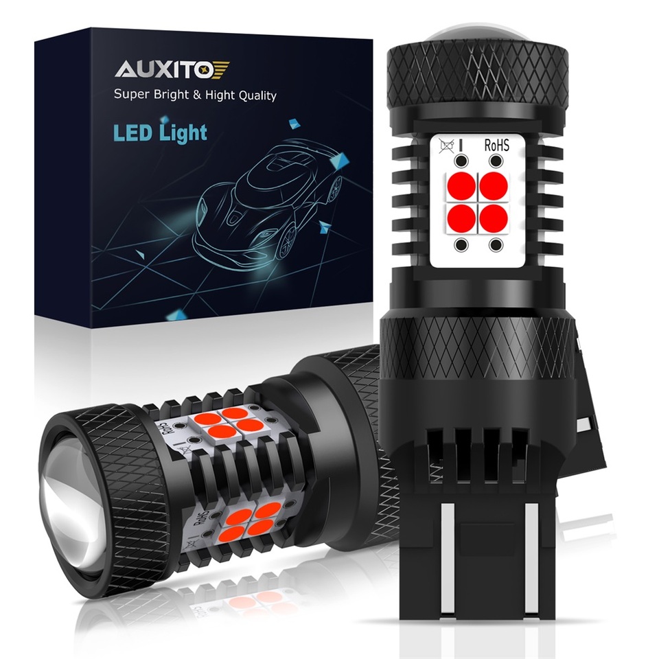 

AUXITO 2 шт. 7443 W21/5 Вт T20 Автомобильные светодиодные задние стоп-сигналы Красный Желтый указатель поворота 7440 W21W для автомобильной лампы 12 В Супер яркий