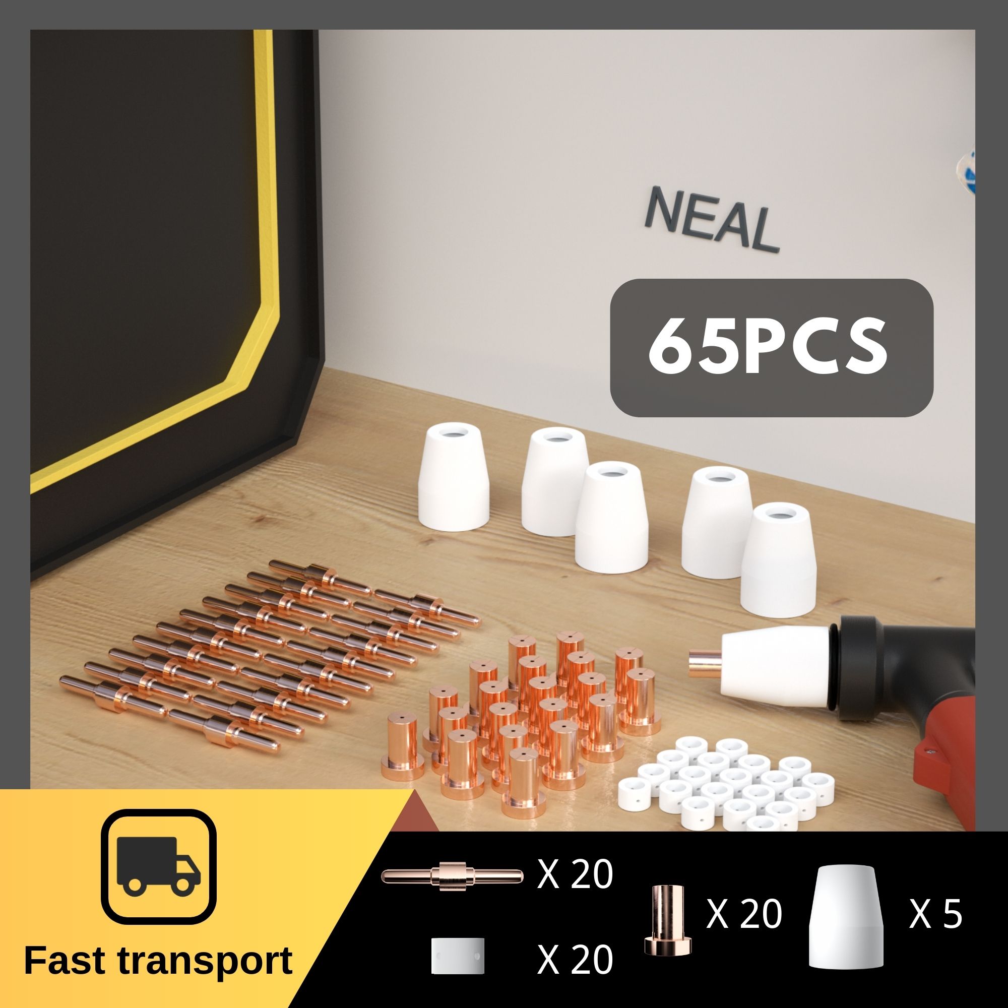 

Комплект электродов и сопел для плазменной резки NEAL для PT31 CUT 30 40 50