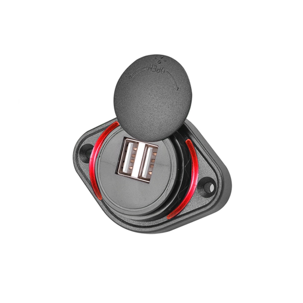 

Зарядное устройство с двумя USB-портами, 12-24 В, 3,1 А