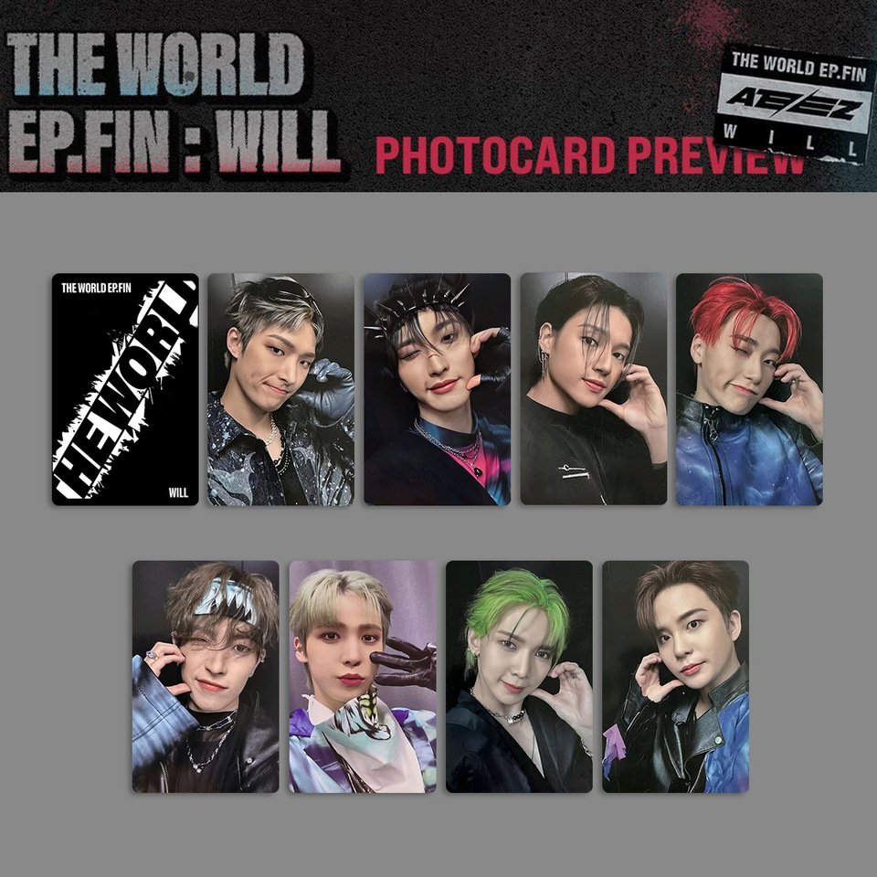 

Фотокарточки ATEEZ THE WORLD EP.FIN: WILL 8 шт.