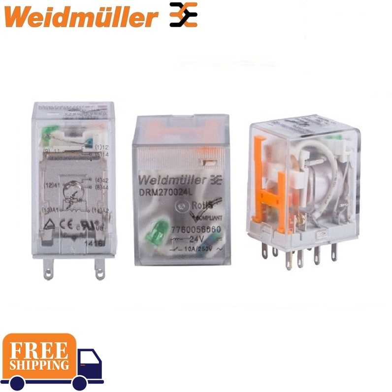 

Реле Weidmuller DRM270024L DRM270730L DRM570024L DRM570730L LD LT 24 В постоянного тока, В переменного тока, 10 шт., новое и оригинальное реле Schneider