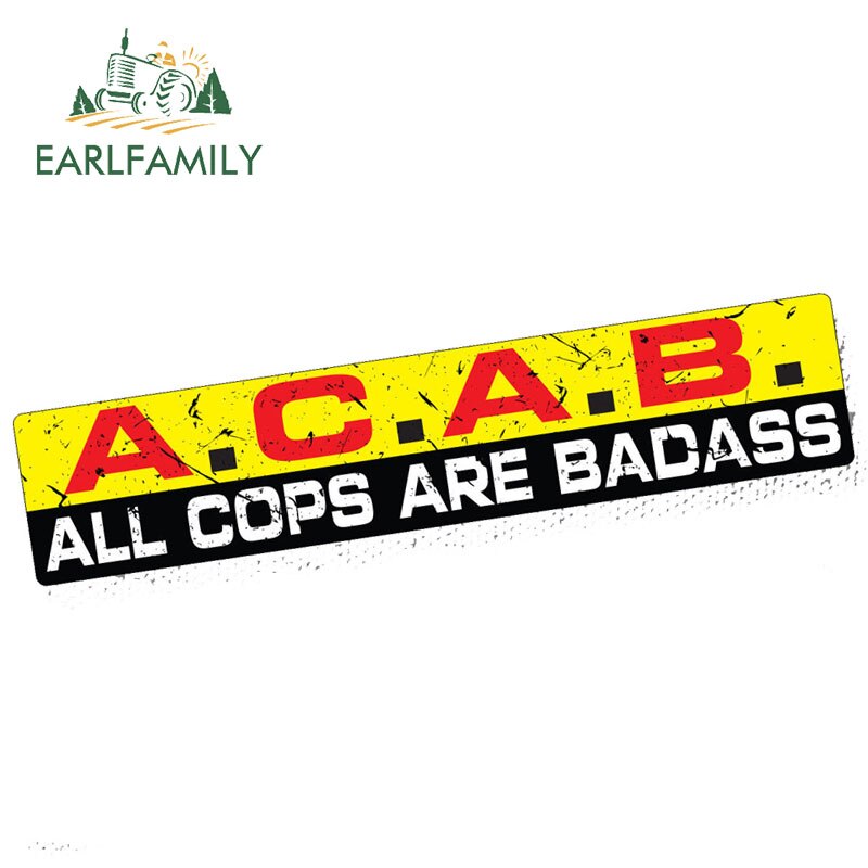 

EARLFAMILY 15 см x 3 см Стайлинг автомобиля A.C.A.B наклейка «Badass» Наклейка Виниловая наклейка «Полиция полицейская наклейка 1312» наклейка униформа