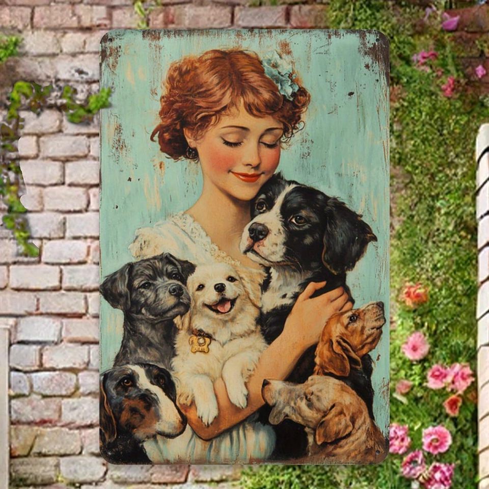 

Металлическая вывеска Crazy Dog Lady