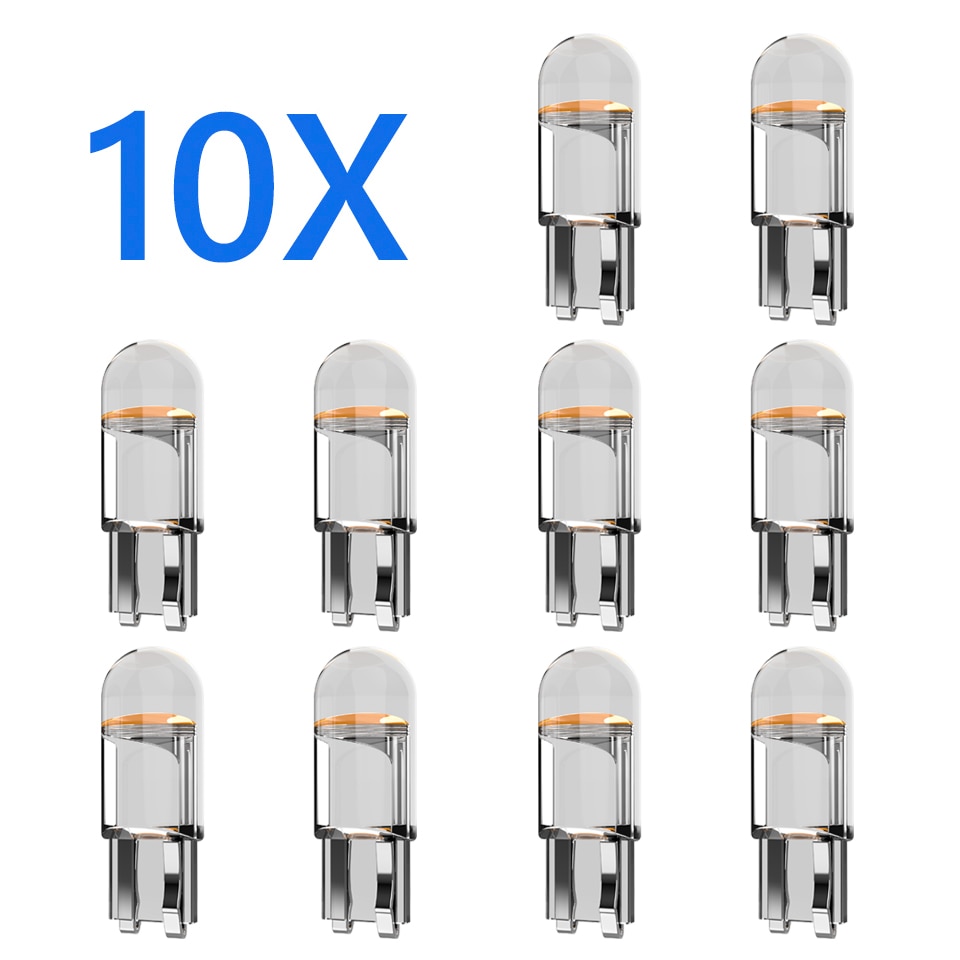 

10x COB стекло W5W Led T10 Автомобильный свет 6000K белый автомобильный номерной знак лампа купол чтения багажника DRL лампа Стиль 12 В