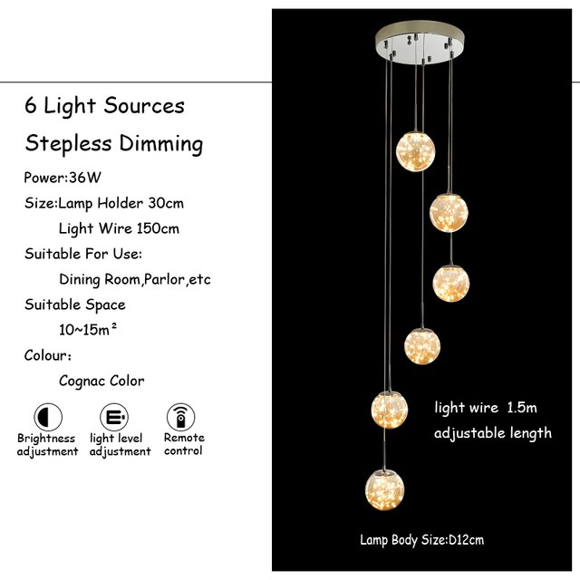 

LEFAN Потолочная люстра из стекла