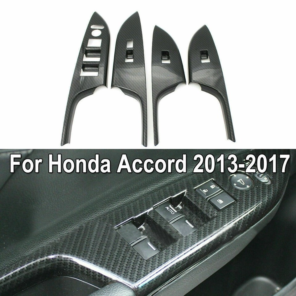 

Для Honda Accord 2013-2017 углеродное волокно, накладка на панель подъема двери, окна, 4 шт.