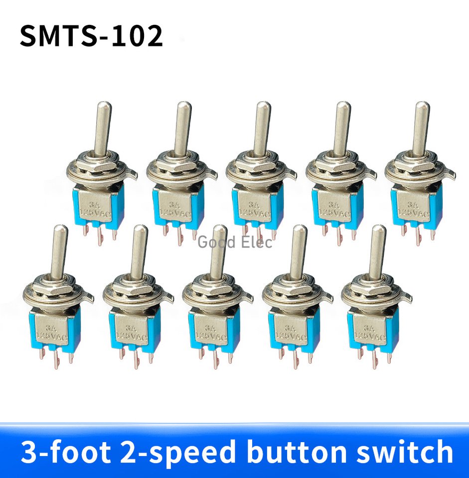 

SMTS-102 синий Sub-миниатюрный переключатель ON-ON SPDT 3-Pins 3A 125VAC 1.5A Amps 250VAC DL