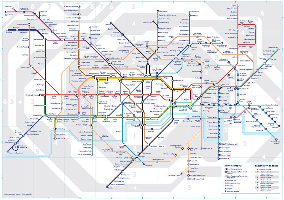 

London Underground Tube Map шелковый плакат