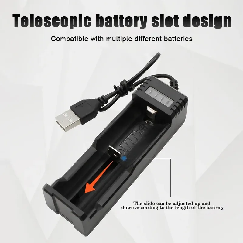 

Выход постоянного тока 4,2 В 0,5 А 18650 21700, USB-зарядное устройство для 10440 16340 16650 14650 18350 18500 26650, литий-ионная аккумуляторная батарея