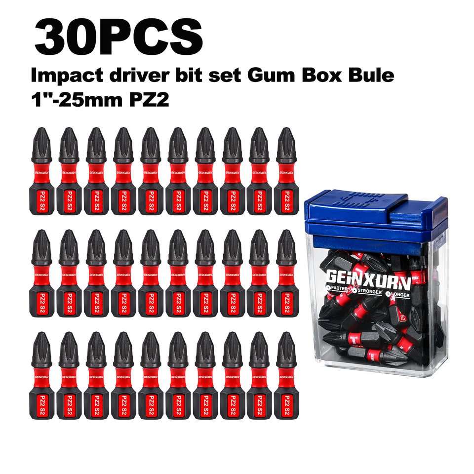 

Geinxurn 30 Шт. Набор Магнитных Отверток Phillips PZ1 PZ2 PZ3 S2 Стальные Многофункциональные Биты С Красочной Коробкой Для Х...