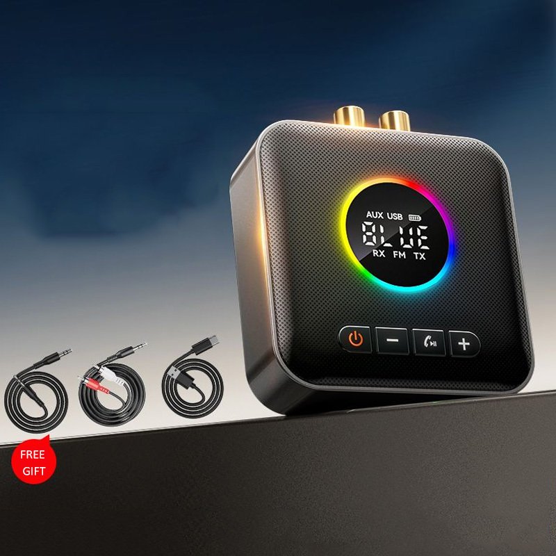 

3 в 1 Bluetooth 5,4 приемник-передатчик FM-модулятор передатчик 3,5 мм AUX Type-C многоточечный интерфейс CD-качество Hifi Музыка