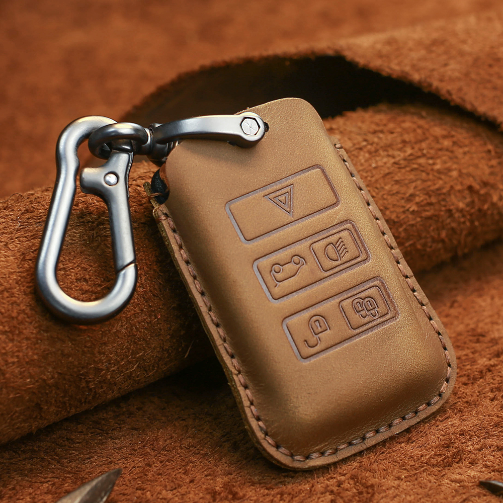 

Автомобильные аксессуары KEYYOU из натуральной кожи, чехол для ключа с дистанционным управлением, чехол-цепочка для Land Rover Range Rover Evoque Discovery Sport 5 2018 2019
