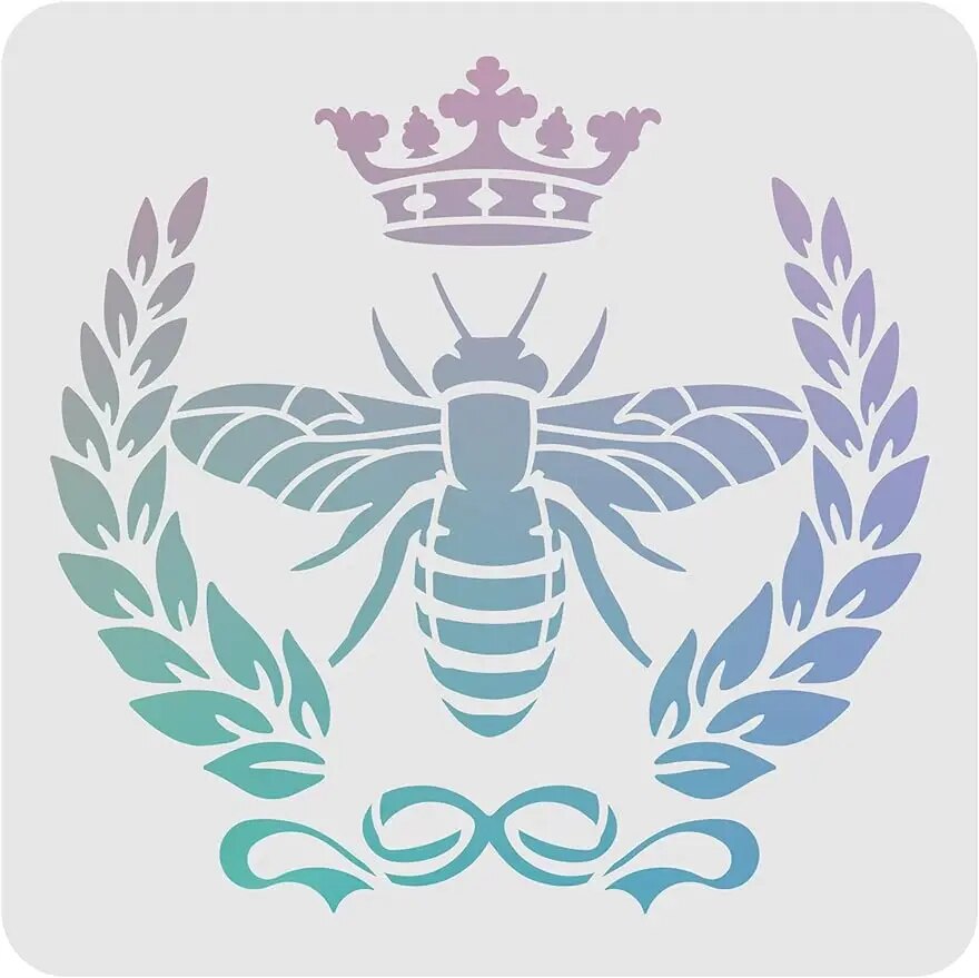 

Пластиковые трафареты Beebeecraft пчелиная корона и лавровый венок
