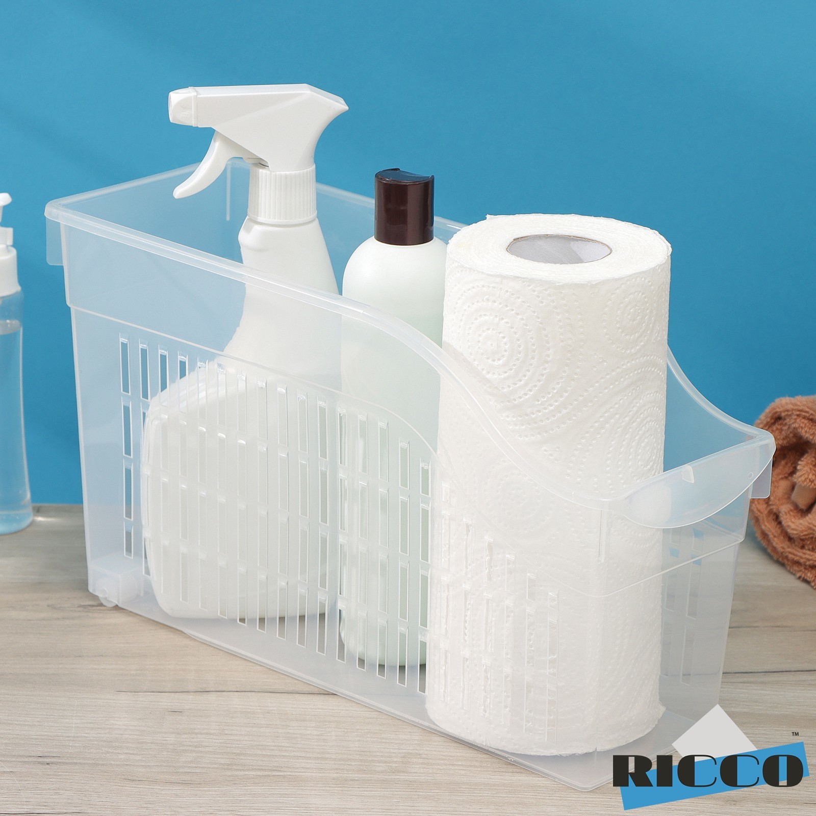 

Контейнер для хранения на колёсиках RICCO, 6 л, 35,5×13×20 см, с ручкой, прозрачный
