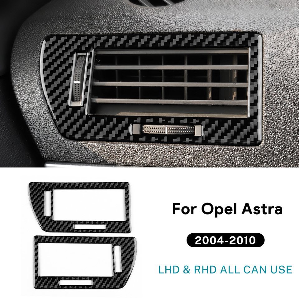 

Настоящее мягкое углеродное волокно для Vauxhall Opel Astra H MK5 2004 2005 2006 2007 2008 2009 2010, автомобильная наклейка на воздуховыпускное отверстие