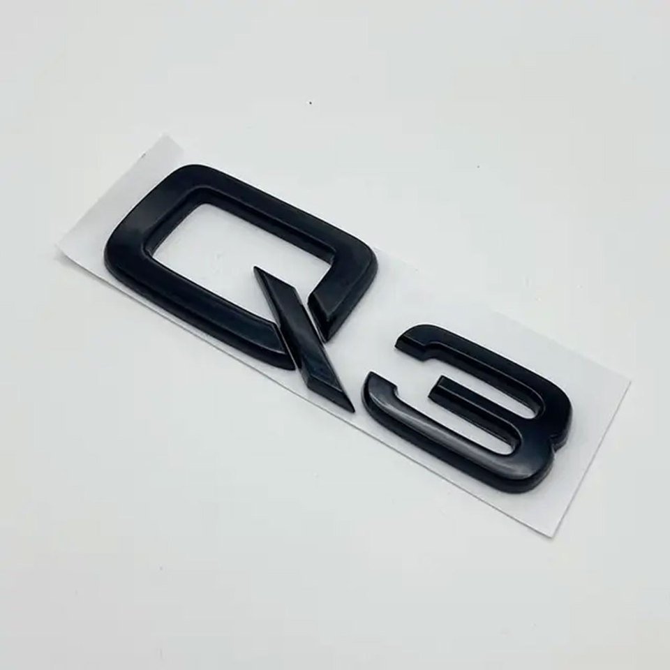 

3D ABS Хромированная Эмблема Багажника Автомобиля, Черные Буквы, Цифры, Наклейка Для Audi Q2 Q3 Q5 Q7 Q8