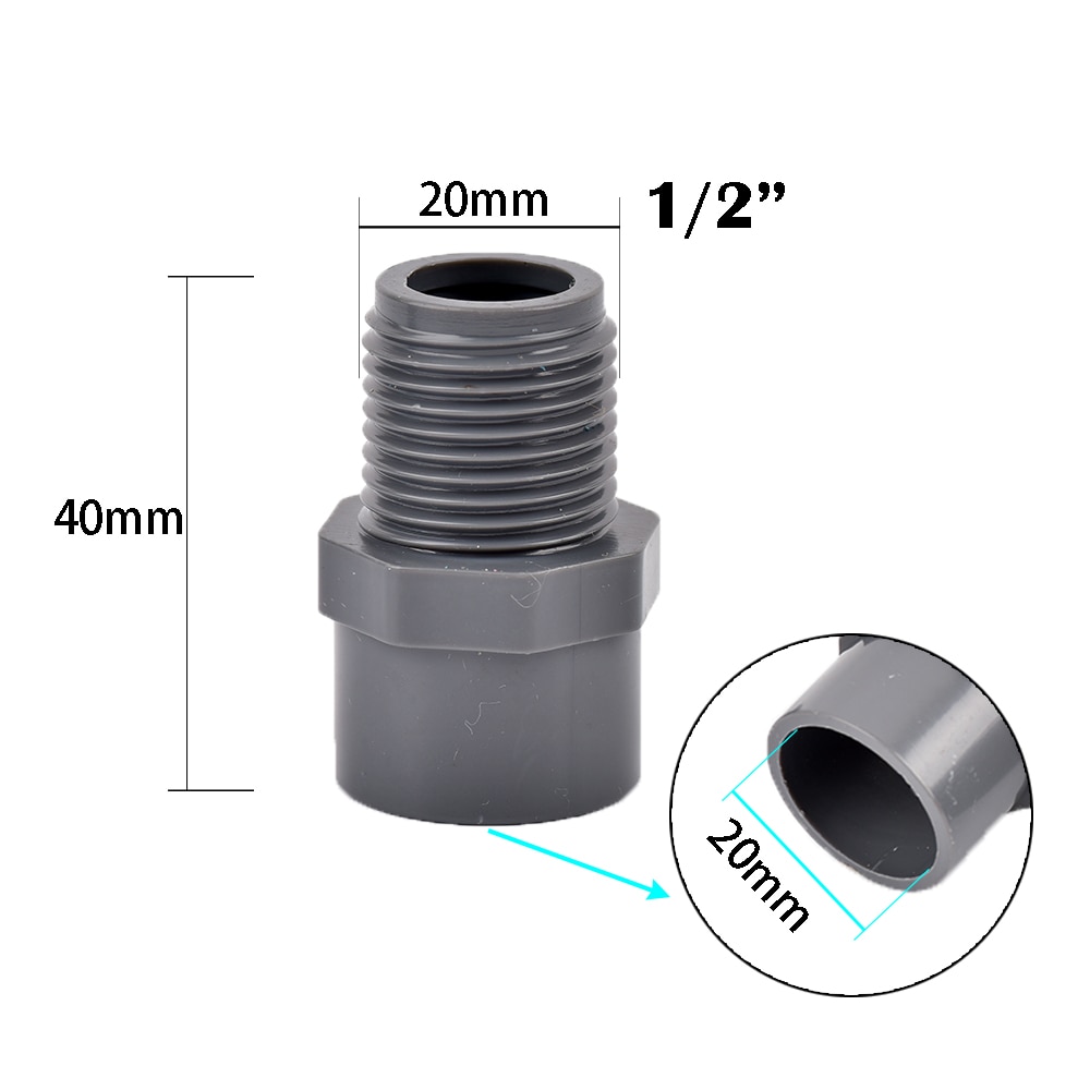 

ПВХ соединитель GI Yuling 2 шт., 1/2", 3/4", 1", 20/25/32 мм
