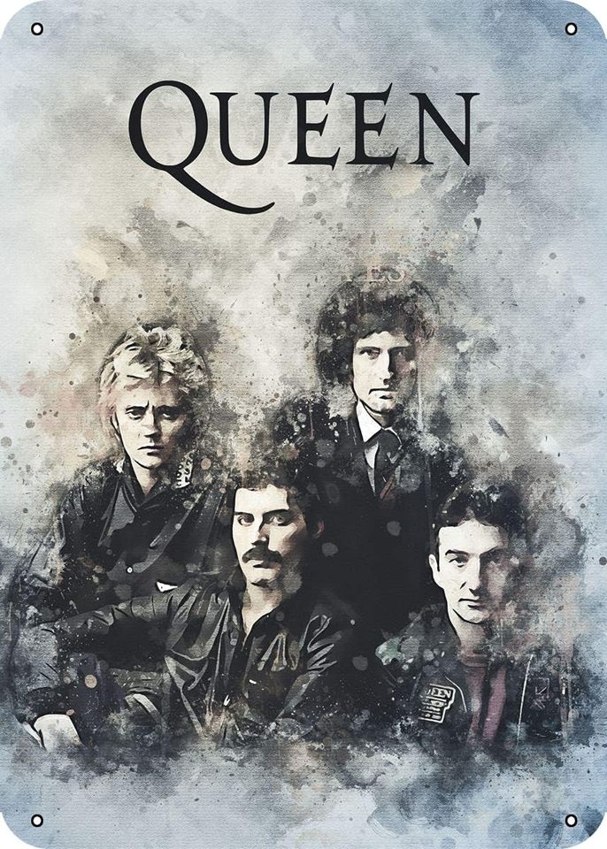 

Винтажная жестяная вывеска M1, Tuninize Queen is a Rock Band