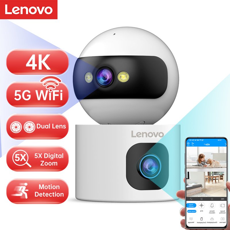 

Безопасность 4K WiFi двойной объектив AI отслеживание