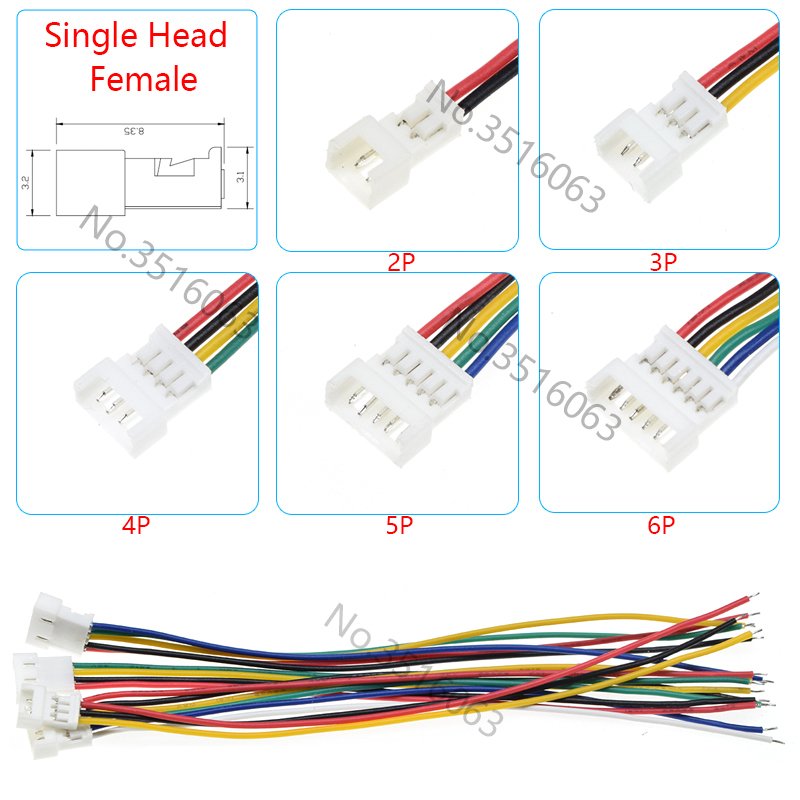 

ALINSIN Мини JST-1.25 мм разъем с проводом 2/3/4/5/6/7/8P для Arduino