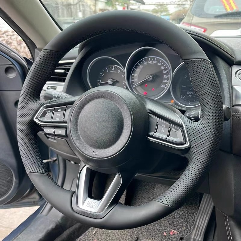 

«Сделай сам», искусственная кожа из микрофибры, плетеная Вентиляция для Mazda 3 2014 2015 2016 2017 2018, автомобильные аксессуары