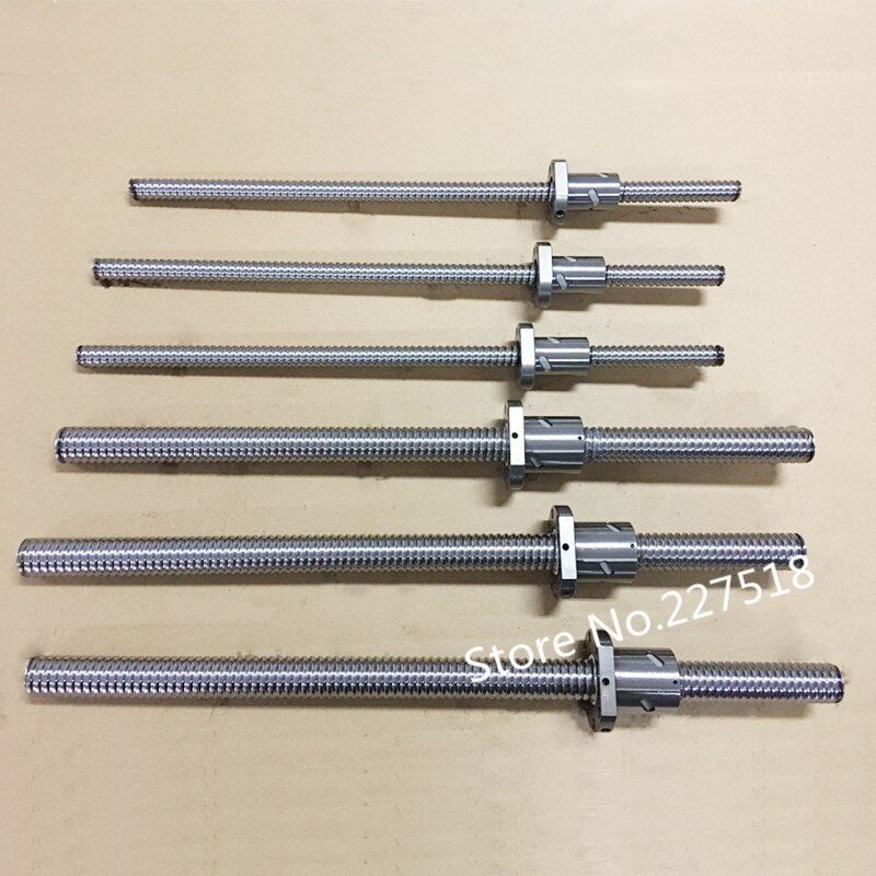 

RM2005 шариковый винт с левой резьбой SFU2005 500/600/700/800/900/1000/1100/1200/1300 мм со стандартной шариковой гайкой, обработанный концом для BK/BF15