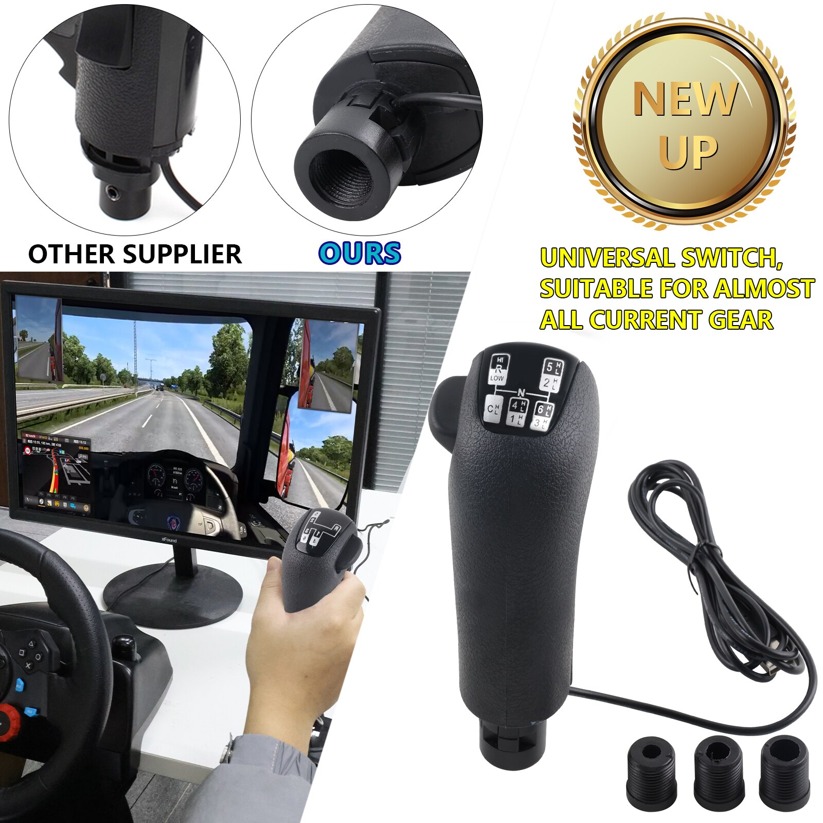 

Ручка переключения передач USB для Logitech G923 G29 G27 G25 TH8A для грузовиков ETS2 иATS Scania, симулятор переключения передач, симуляторы переключения передач