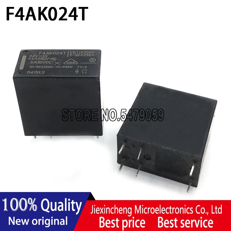 

Реле F4AK024T F4AK024 F.T-F4AK024T 5A 24VDC DIP6 5A/250VAC, 10 шт., новинка 100%