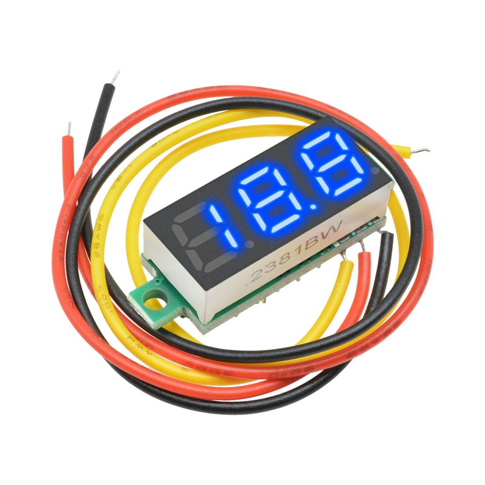 

occkic Цифровой вольтметр LED синий/красный/зеленый/желтый 0-100В