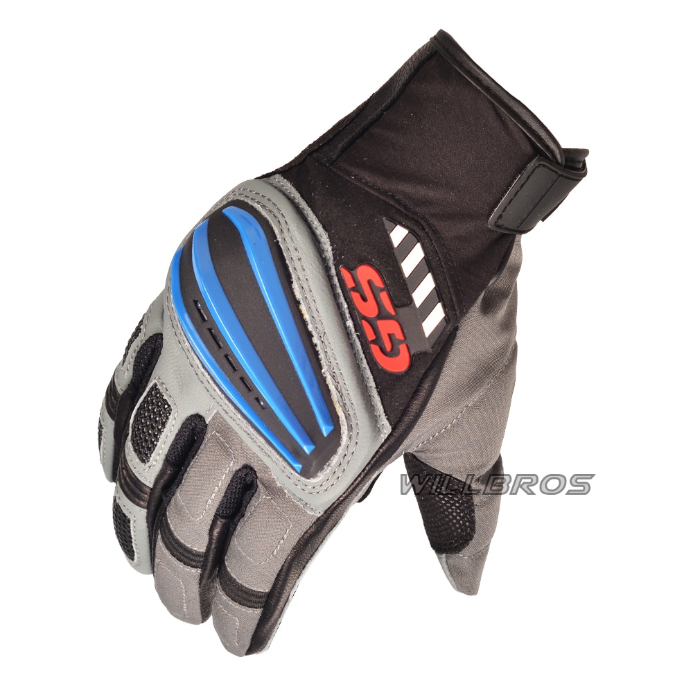

Мотоциклетные кожаные перчатки Rallye 4 GS для BMW Motorrad Guantes, мотоцикл, скутер, черный, синий Luvas, унисекс, мужские
