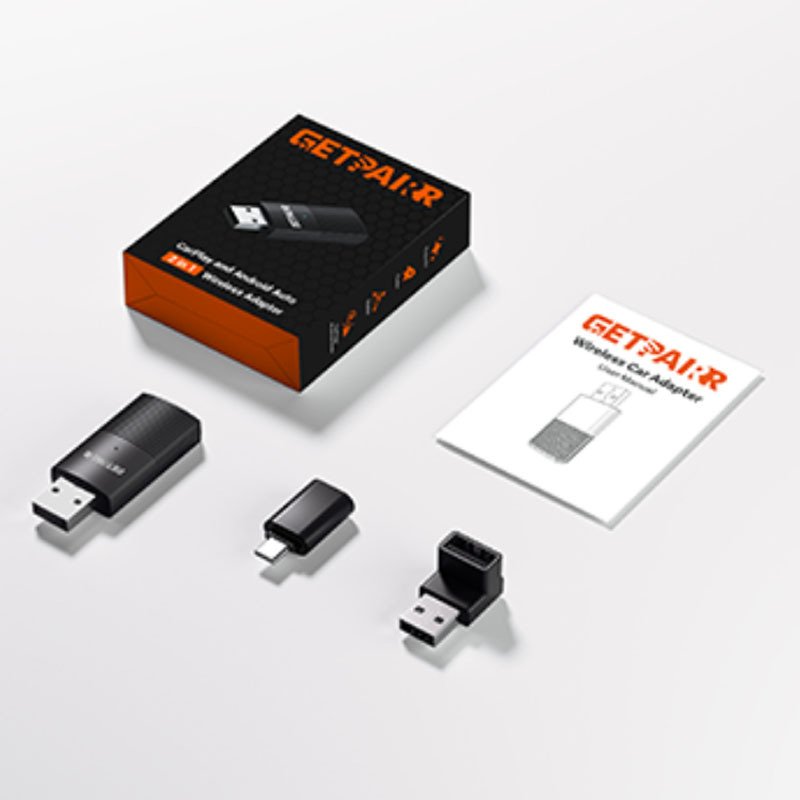 

GetPairr беспроводной адаптер CarPlay Android Auto Smart Mini Box Plug and Play Wi-Fi быстрое подключение для Benz Chevrolet Ford Honda