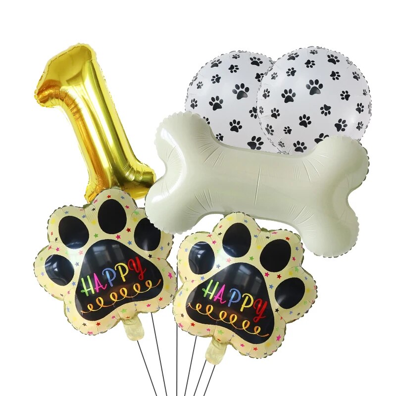 

Фольгированные шары с косточкой Let's Pawty