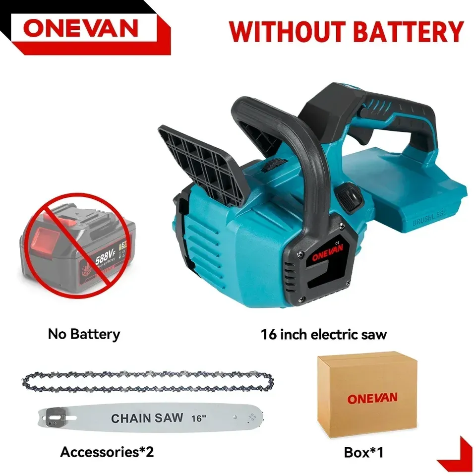 

Аккумуляторная цепная пила ONEVAN 16 дюймов 8000 Вт